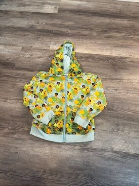 Disney Encanto Toddler Hooded Jacket with Tropical Yellow Floral Print